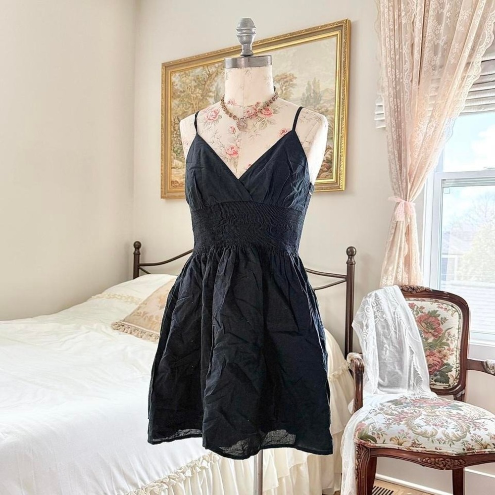black babydoll dress ‎ Y2K xhilaration black babydoll mini dress size small